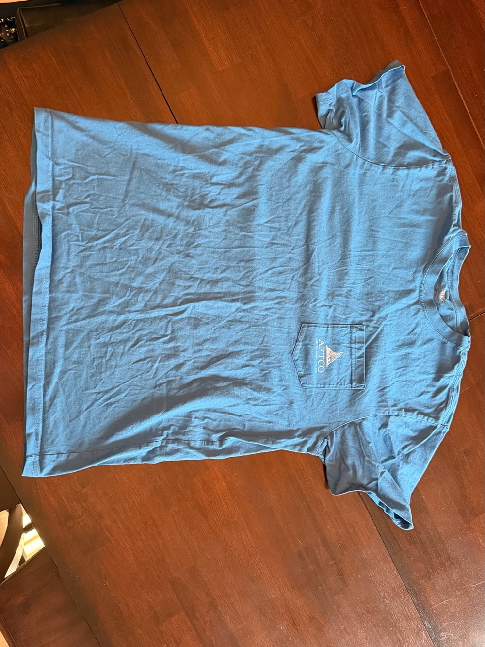 AFTCO Light Blue Short Sleeve Pocket Tee